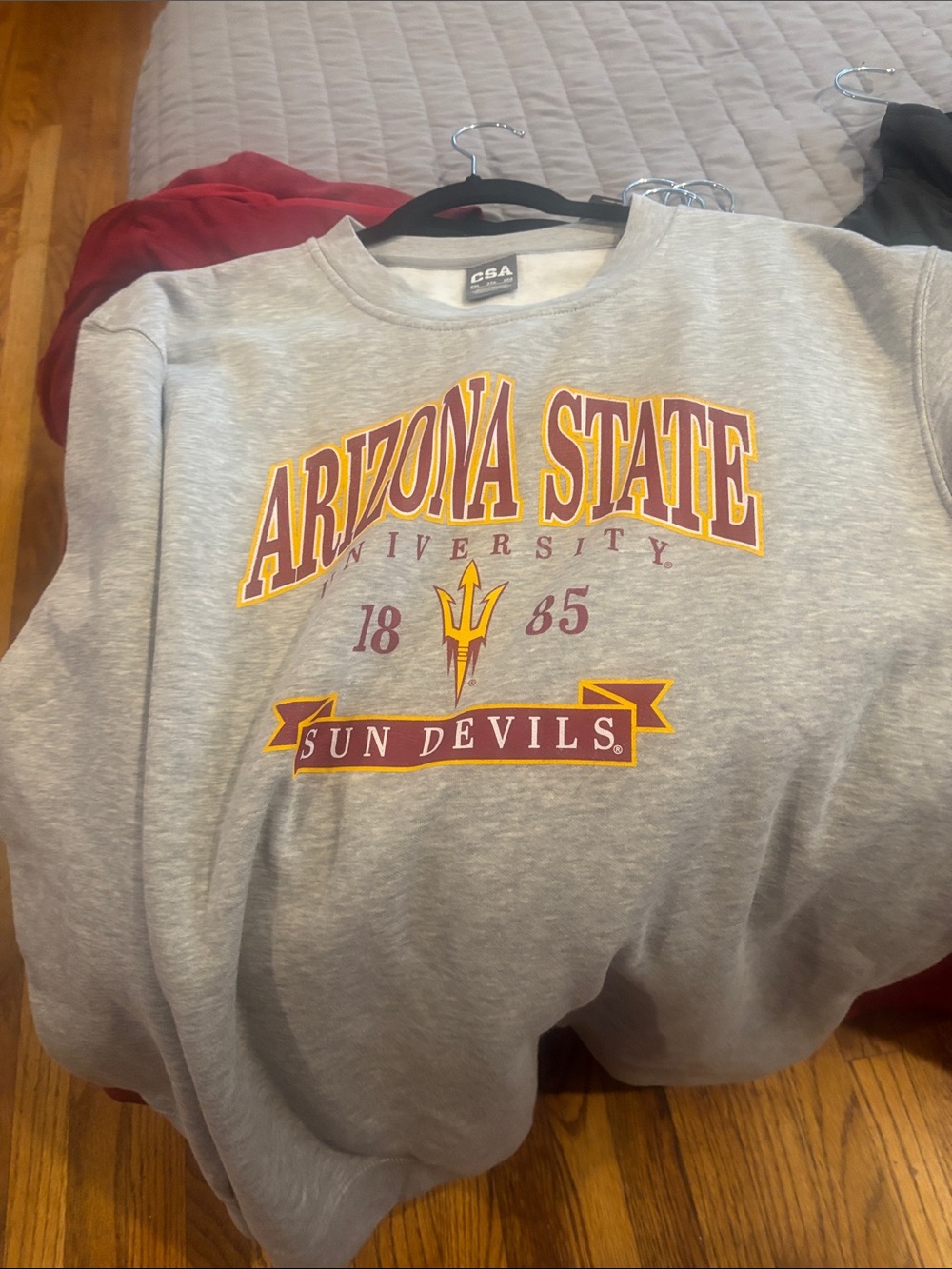 Arizona State Sun Devils Gray Graphic Crewneck Sweatshirt